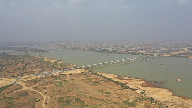 Niger Bridge and Road Yard 2 – View from Asaba site towards Onitsha